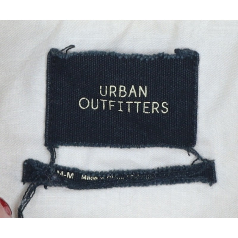 Urban Outfitters Women Beige M Teddy Fleece Zip Jacket Collared