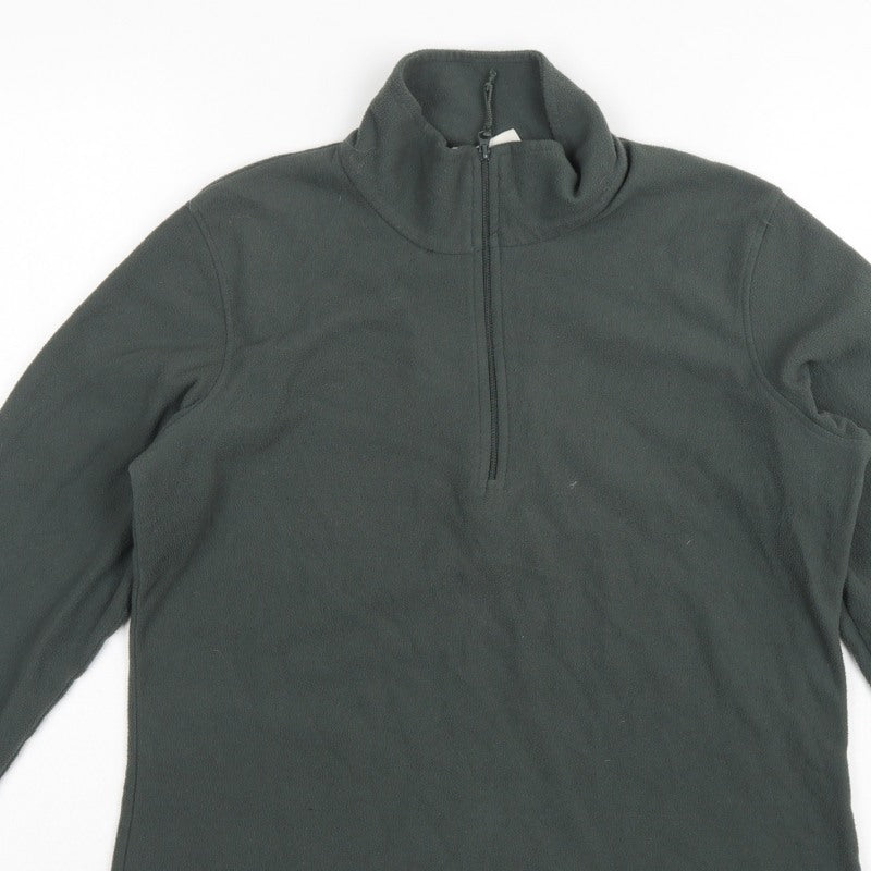 Mountain Warehouse Men’s Green M 1/4 Zip Fleece Sweatshirt Outdoor