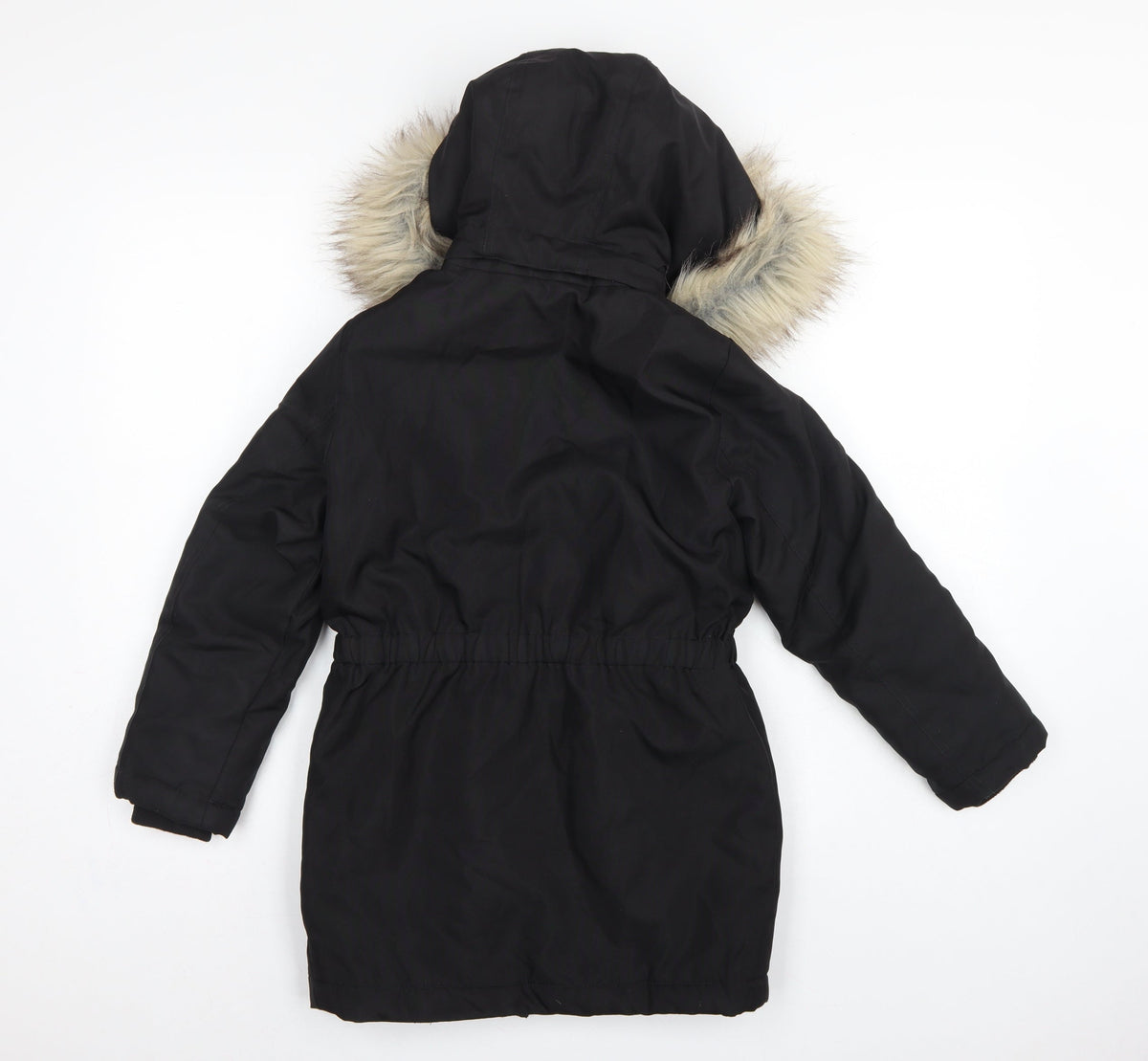 ONLY Girls Black 9 Years Faux Fur Hooded Padded Parka Coat