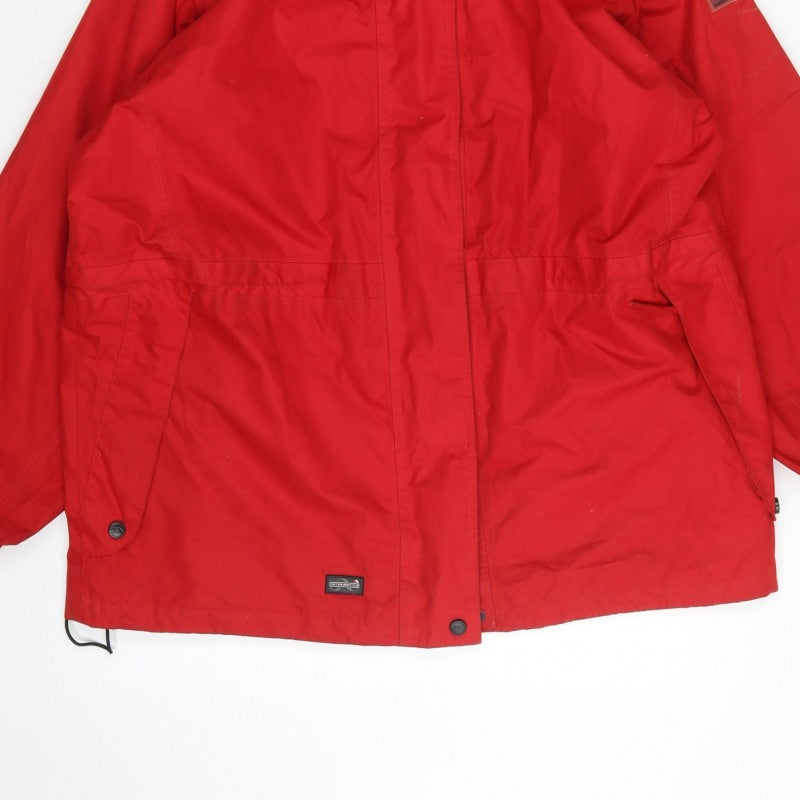Trespass Women’s Red XL Waterproof Hooded Parka Jacket Windproof