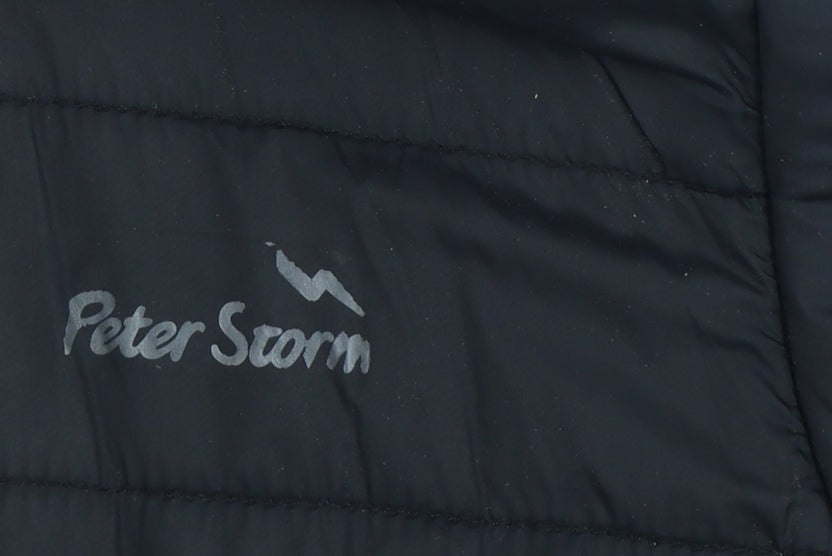 Additional view of Peter Storm boys’ black 9-10 years hooded quilted puffer jacket