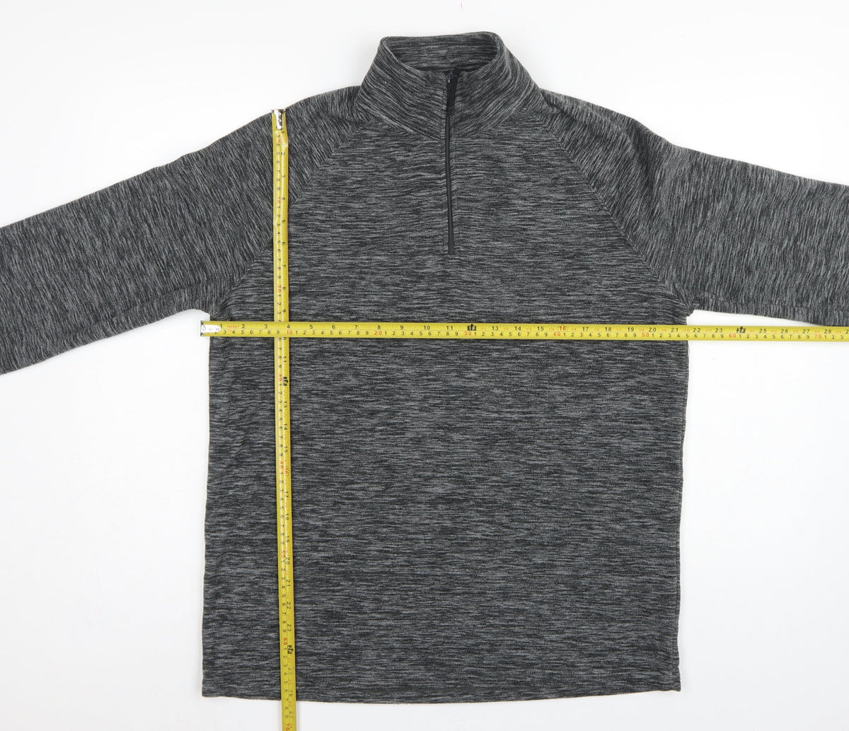 Mountain Warehouse Mens Grey M 1/4 Zip High Neck Fleece Sweatshirt