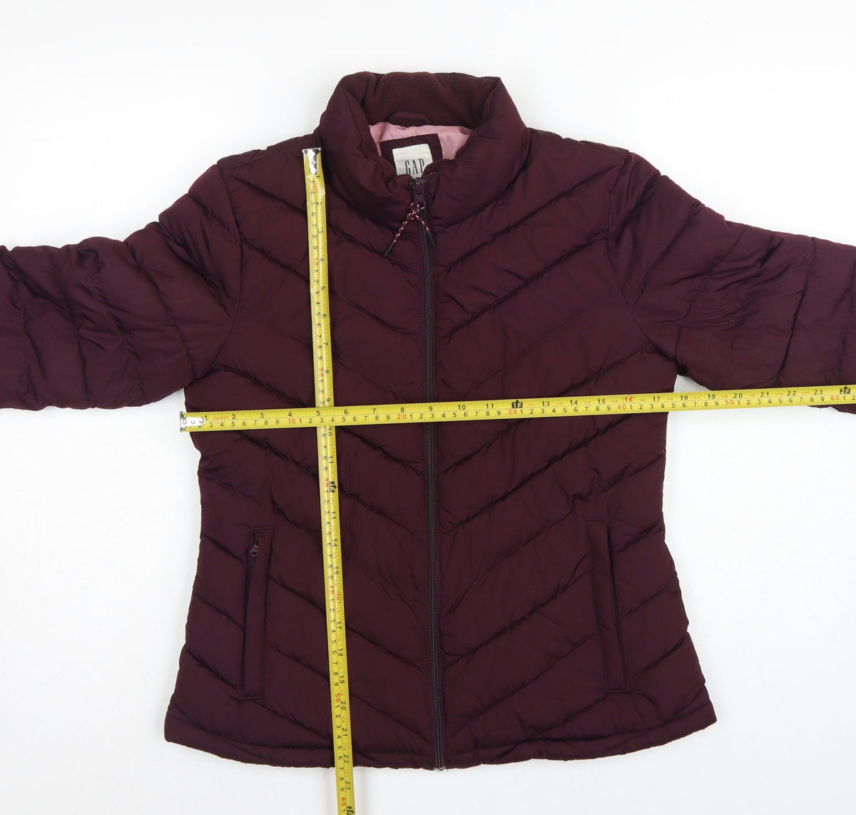 GAP Women’s Red Size 10 Quilted Puffer Jacket Full Zip