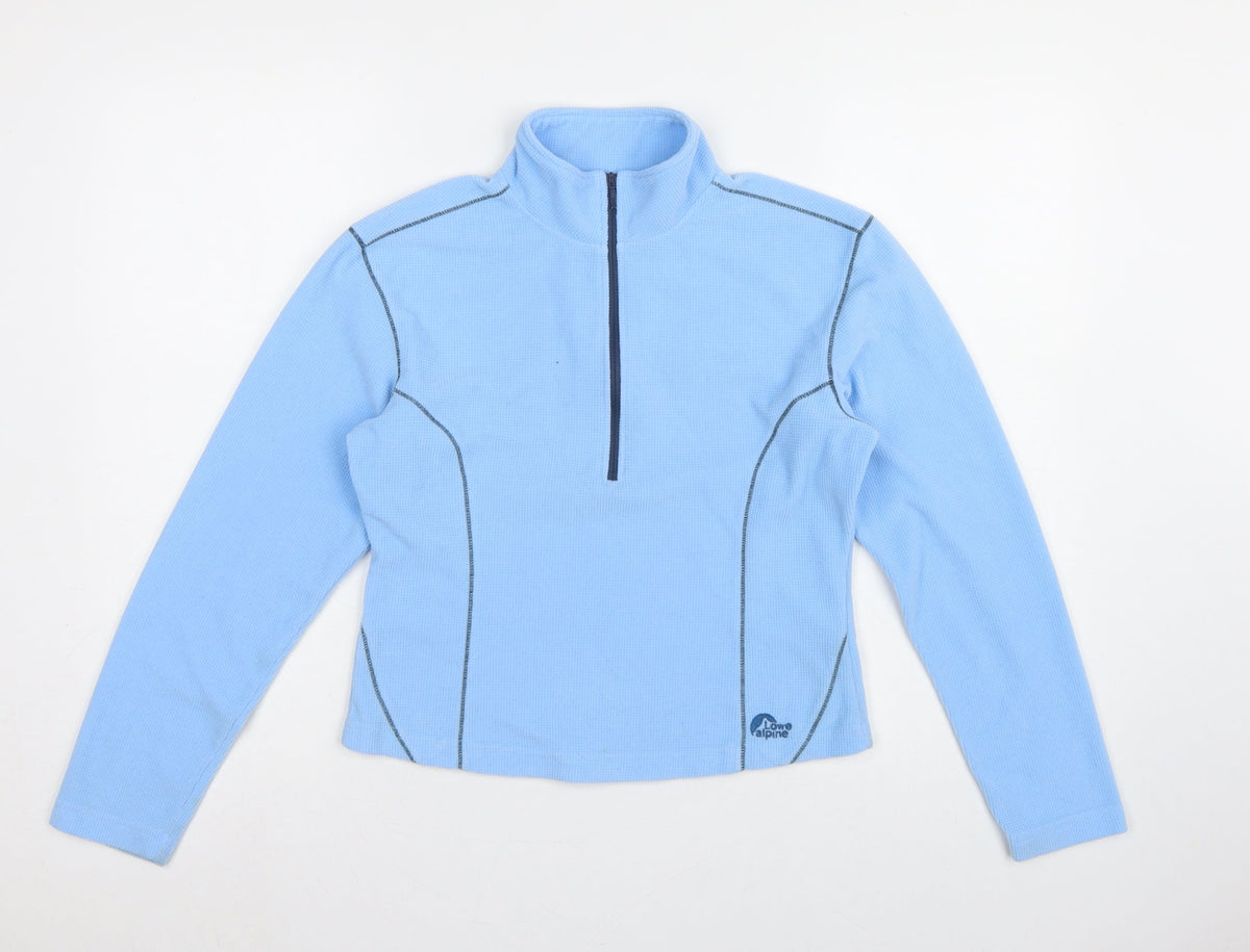 Lowe Alpine Women Blue Small 1/2 Zip Fleece Sweatshirt