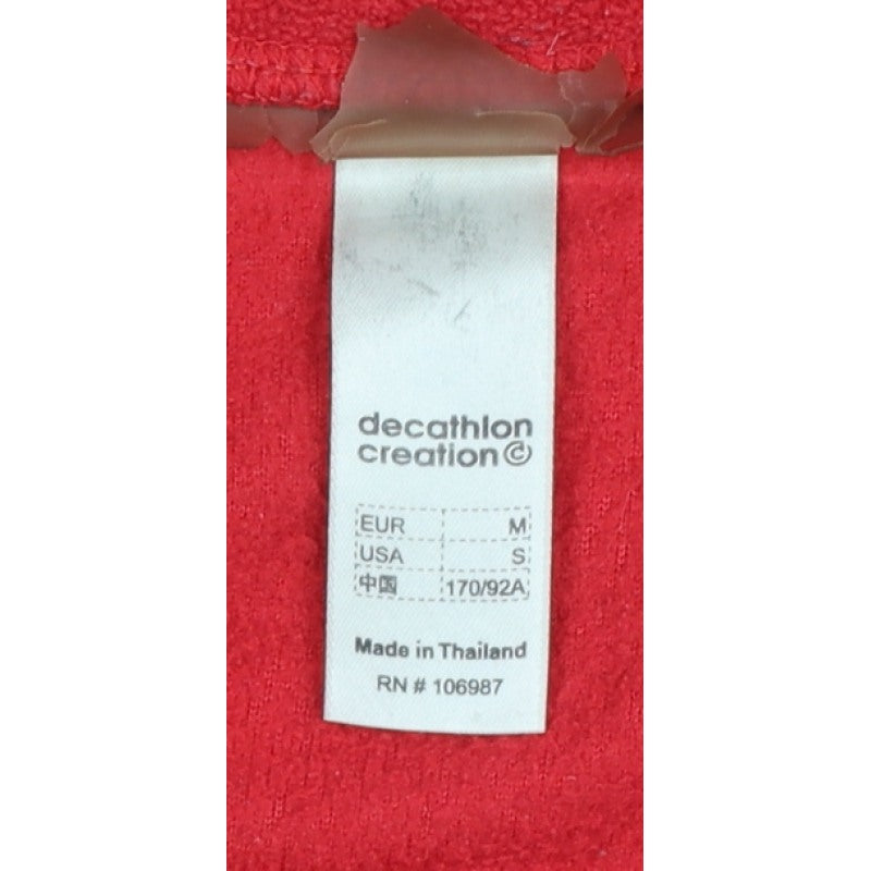 Quechua Women Red UK 12 Fleece 1/2 Zip Raglan Sweatshirt Hiking