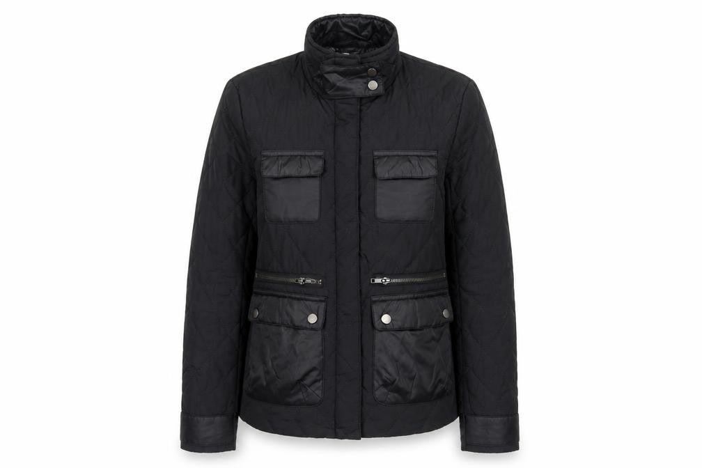 H&M Women’s Black UK 4 Quilted Padded Zip Jacket
