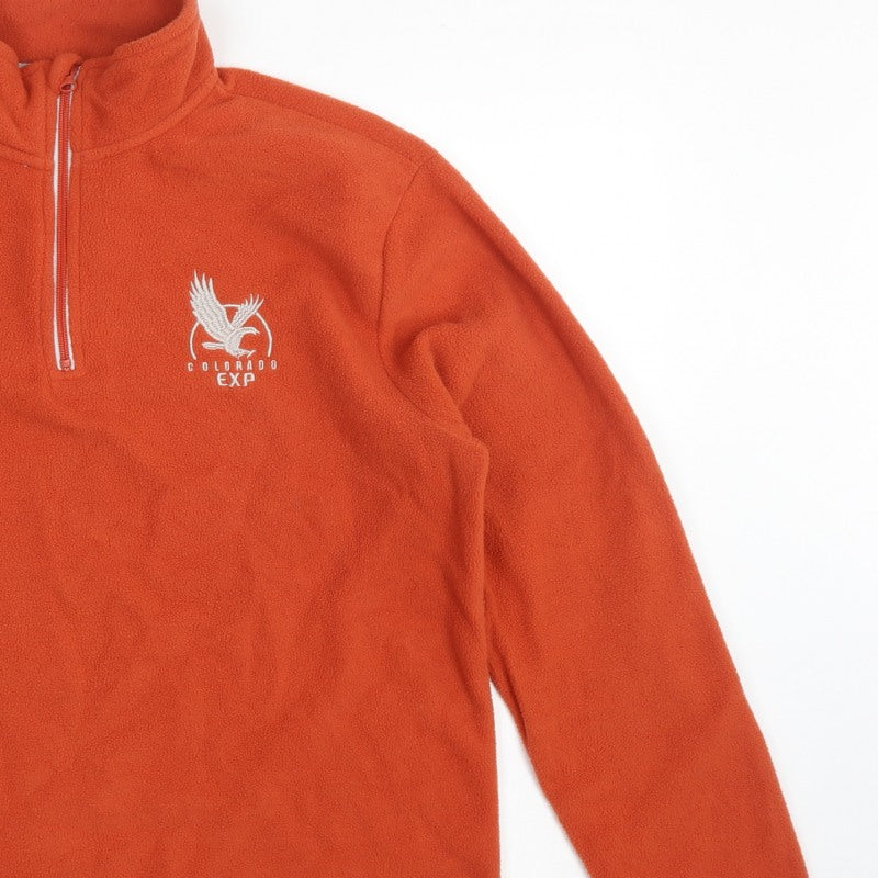 Atlas for Men Men’s Orange L 1/4 Zip Fleece Sweatshirt Outdoor