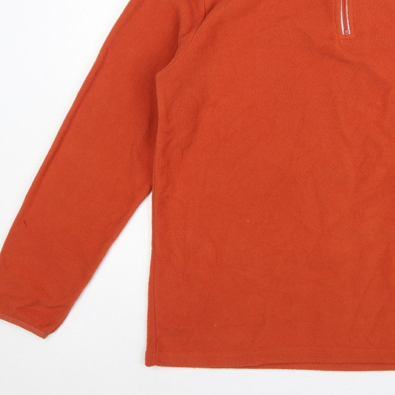 Atlas for Men Men’s Orange L 1/4 Zip Fleece Sweatshirt Outdoor