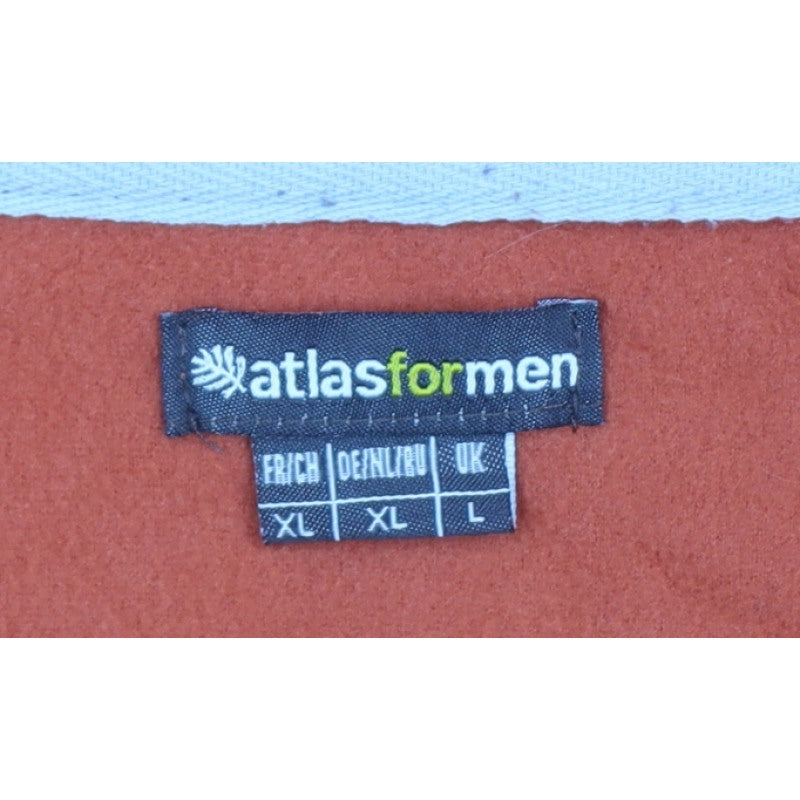 Atlas for Men Men’s Orange L 1/4 Zip Fleece Sweatshirt Outdoor
