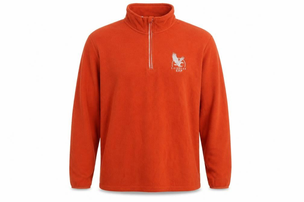 Atlas for Men Men’s Orange L 1/4 Zip Fleece Sweatshirt Outdoor