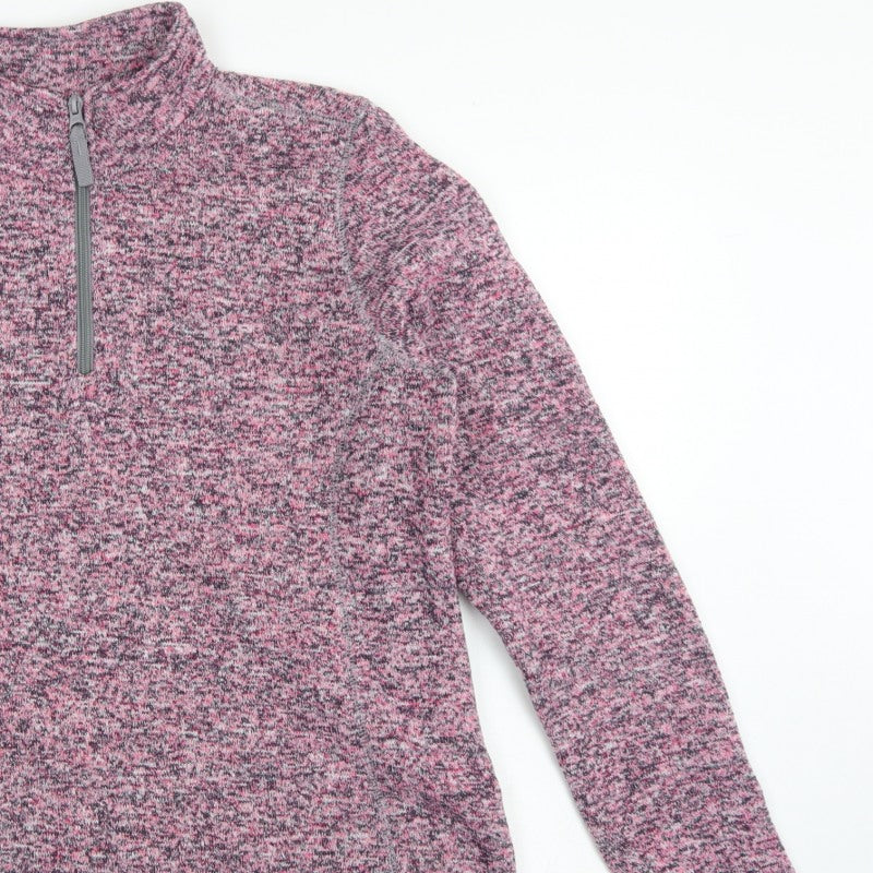 Mountain Warehouse Women Pink UK 16 Half Zip Fleece Sweatshirt