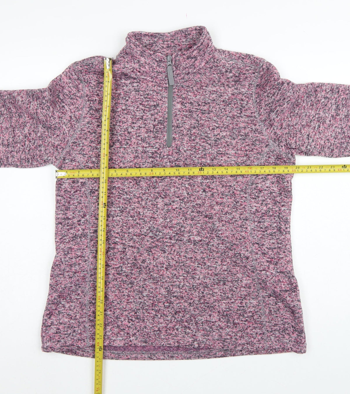Mountain Warehouse Women Pink UK 16 Half Zip Fleece Sweatshirt