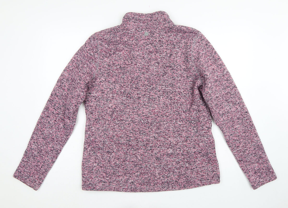 Mountain Warehouse Women Pink UK 16 Half Zip Fleece Sweatshirt