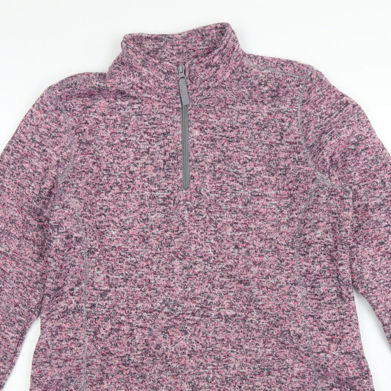 Mountain Warehouse Women Pink UK 16 Half Zip Fleece Sweatshirt