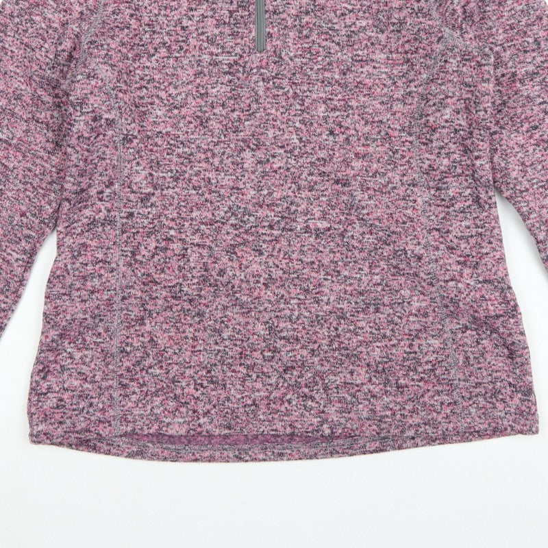 Mountain Warehouse Women Pink UK 16 Half Zip Fleece Sweatshirt