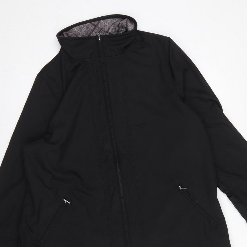 Dash Women Black UK 14 Mid-Length Basic Jacket Full Zip