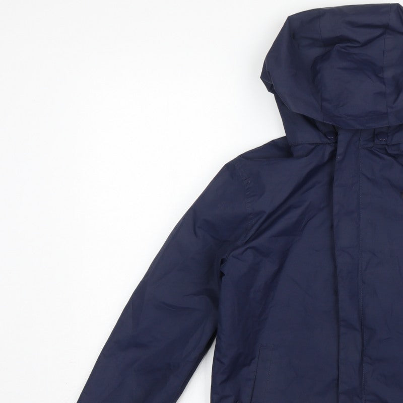 Mountain Warehouse Boys Blue 9-10 Years Hooded Rain Jacket Outdoor