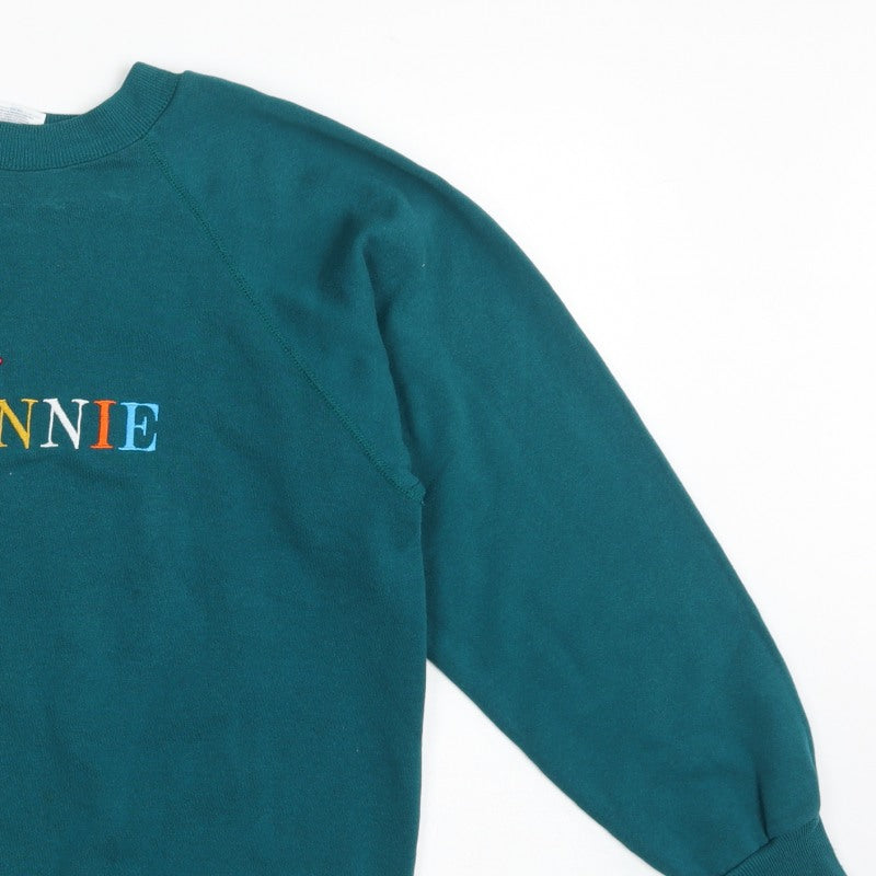 Hanes Women’s Green L Minnie Embroidered Crew Neck Sweatshirt