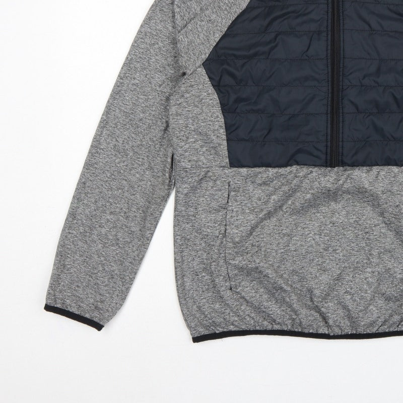 New Balance Men’s Grey L Quilted 1/2 Zip High Neck Sweatshirt