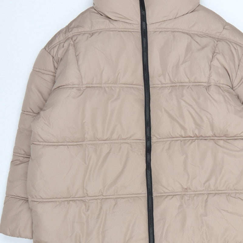 Roman Women’s Beige UK 14 Long Quilted Puffer Coat