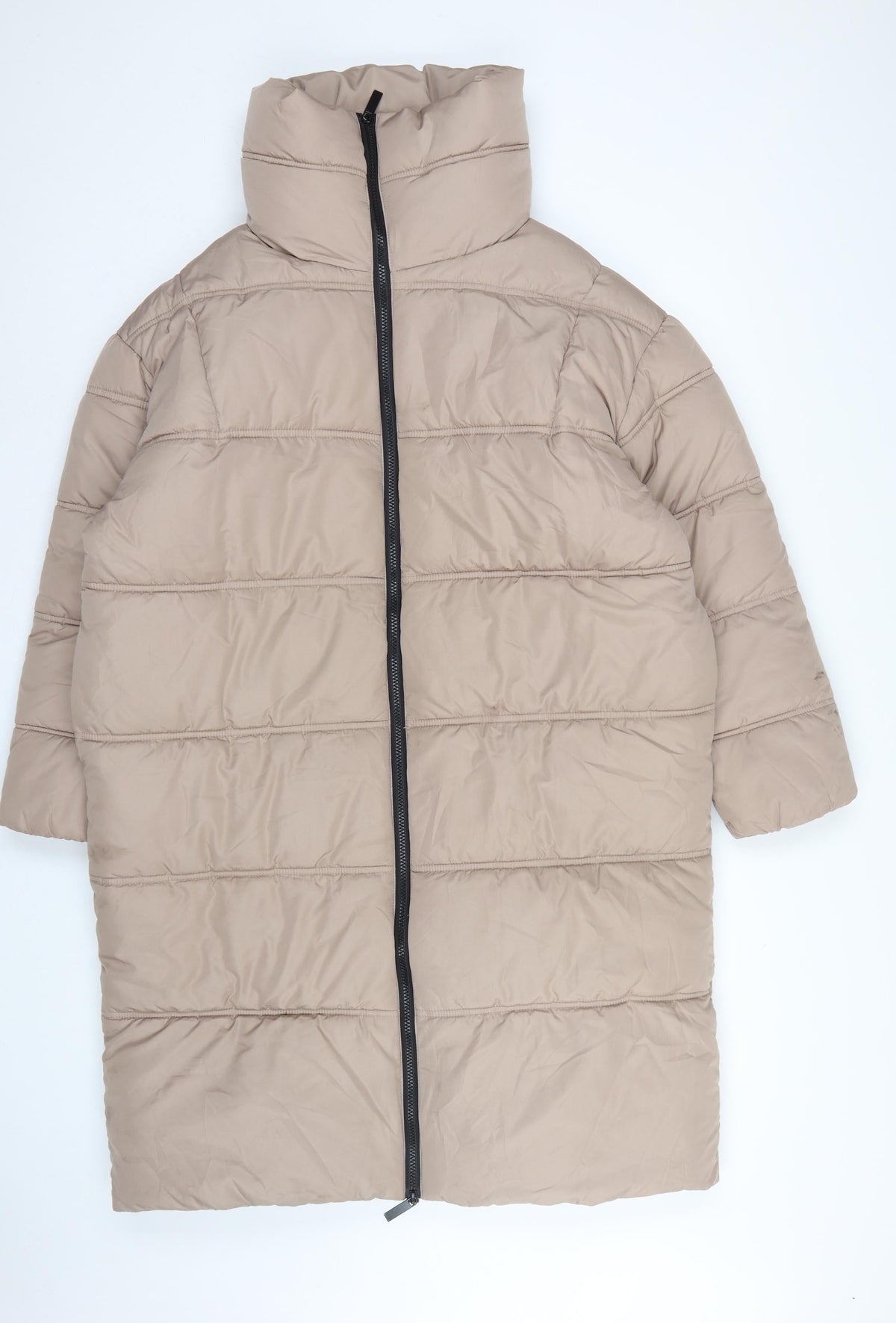 Roman Women’s Beige UK 14 Long Quilted Puffer Coat