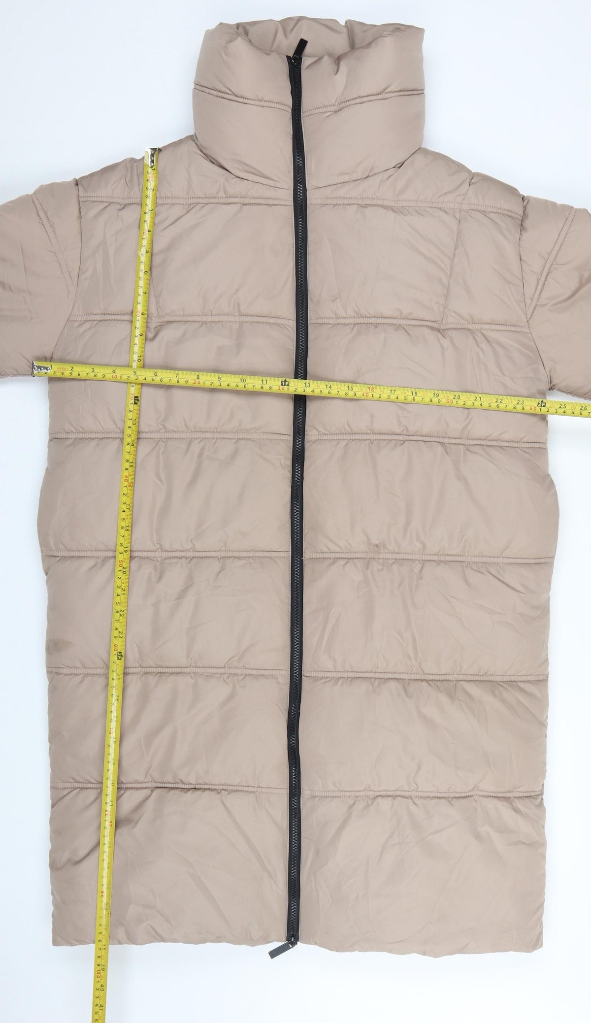 Roman Women’s Beige UK 14 Long Quilted Puffer Coat
