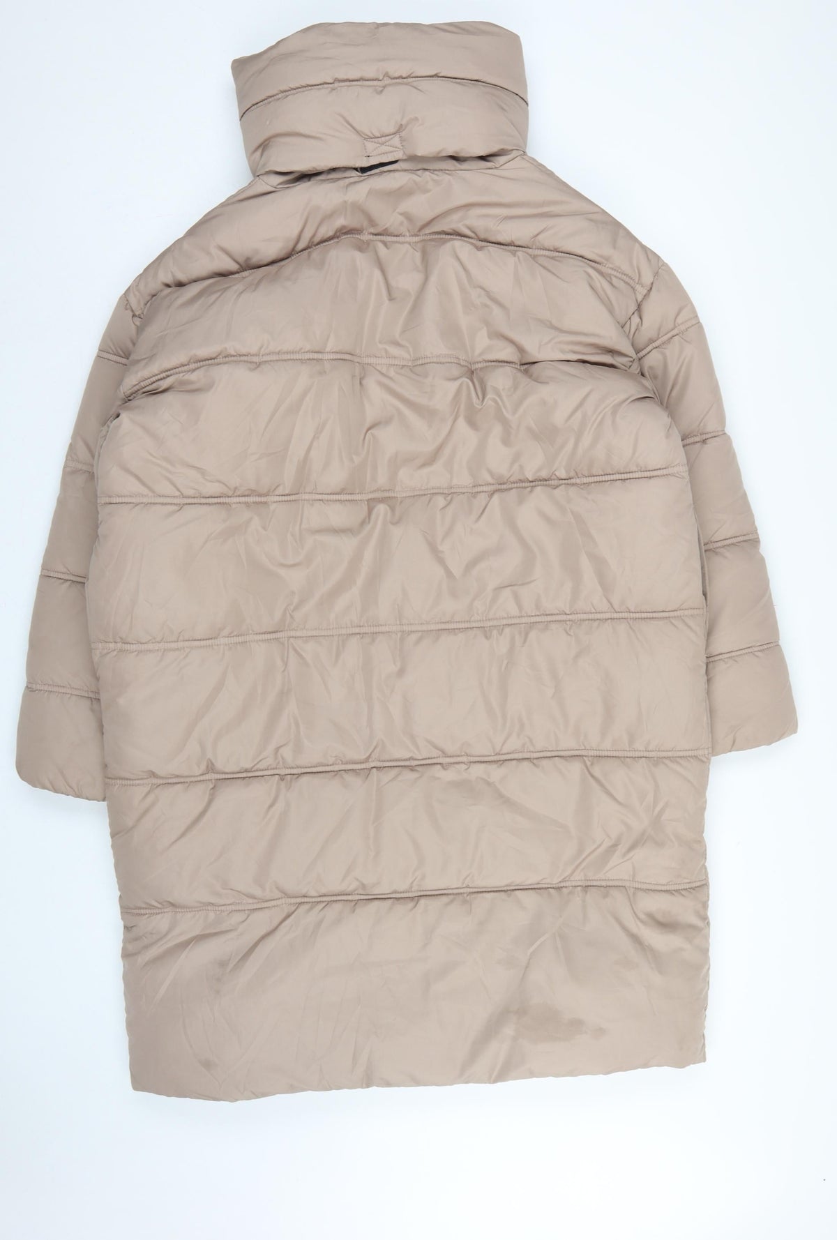 Roman Women’s Beige UK 14 Long Quilted Puffer Coat