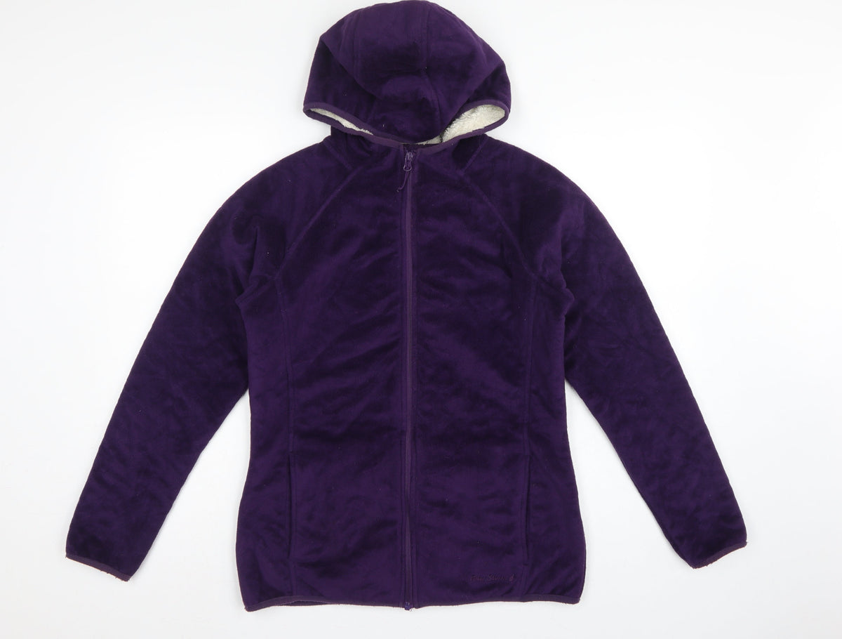 Peter Storm Women’s Purple Size 12 Hooded Full Zip Fleece Jacket
