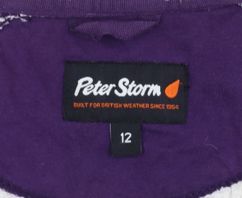 Peter Storm Women’s Purple Size 12 Hooded Full Zip Fleece Jacket