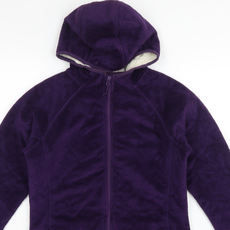 Peter Storm Women’s Purple Size 12 Hooded Full Zip Fleece Jacket