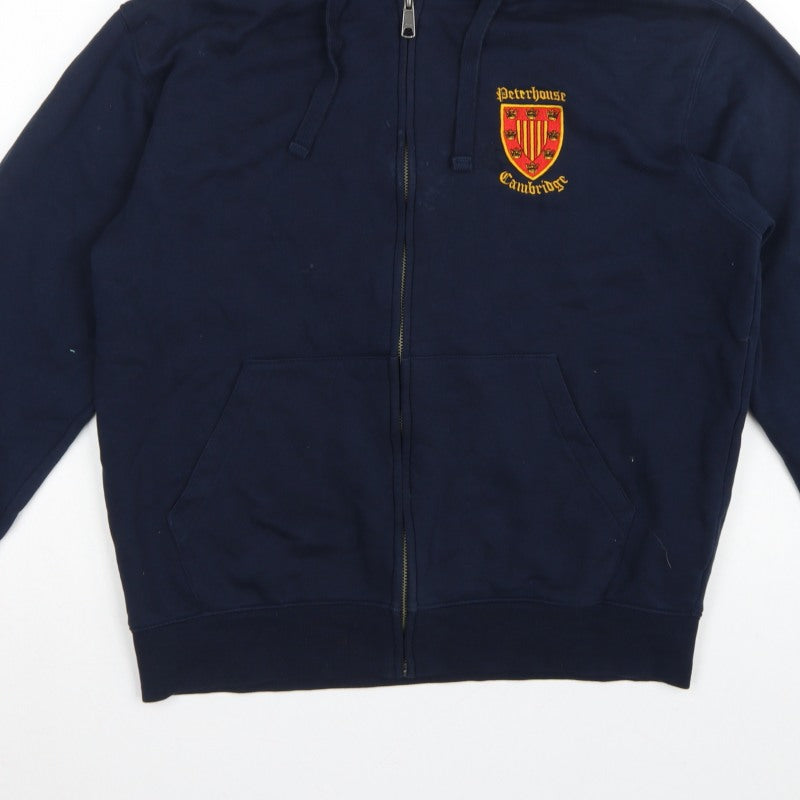 Russell Men's Navy M Peterhouse Cambridge Full Zip Embroidered Hoodie