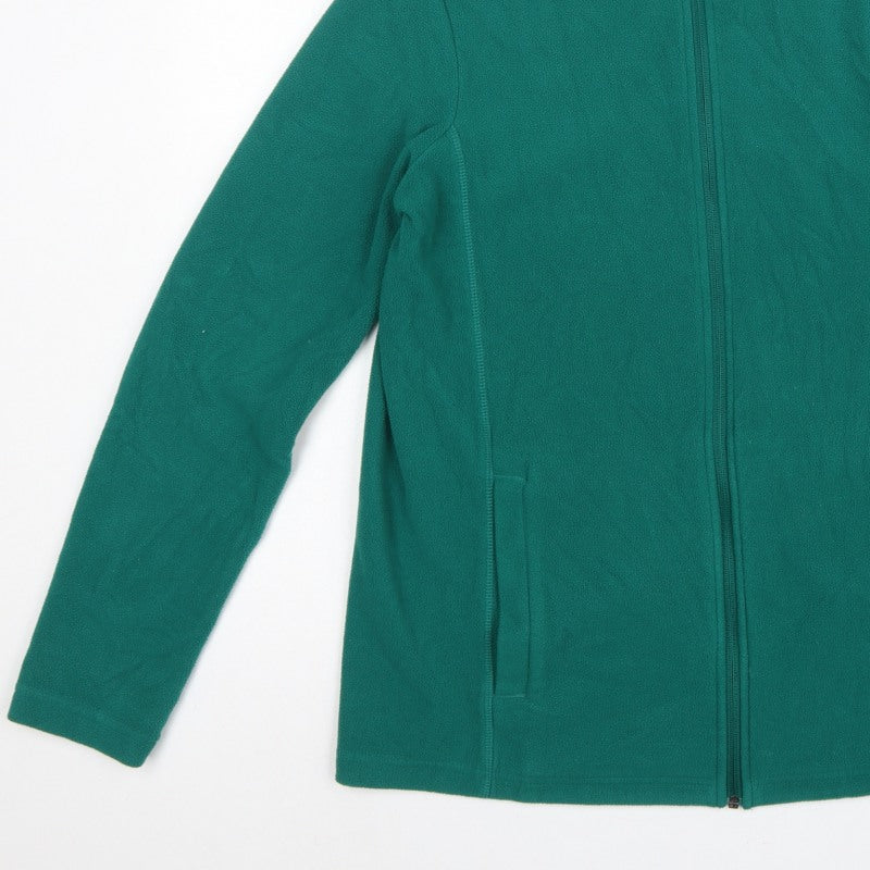 Lands' End Women's Green M Fleece Full Zip Basic Jacket Pockets