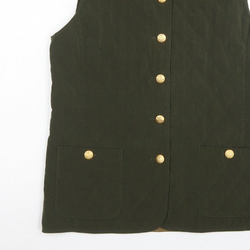 Frankenwälder Women’s Green UK 12 Quilted Padded Waistcoat