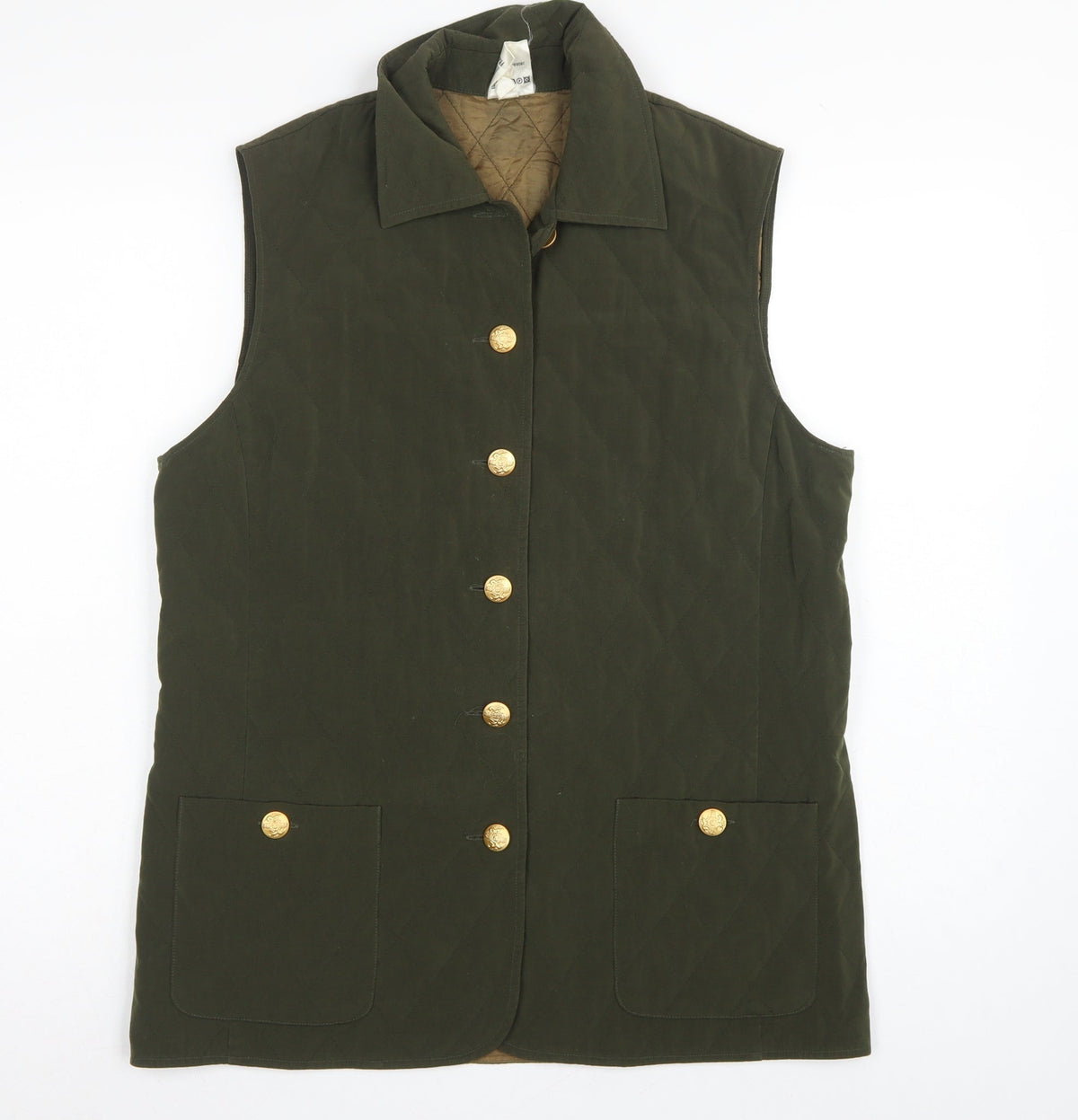 Frankenwälder Women’s Green UK 12 Quilted Padded Waistcoat