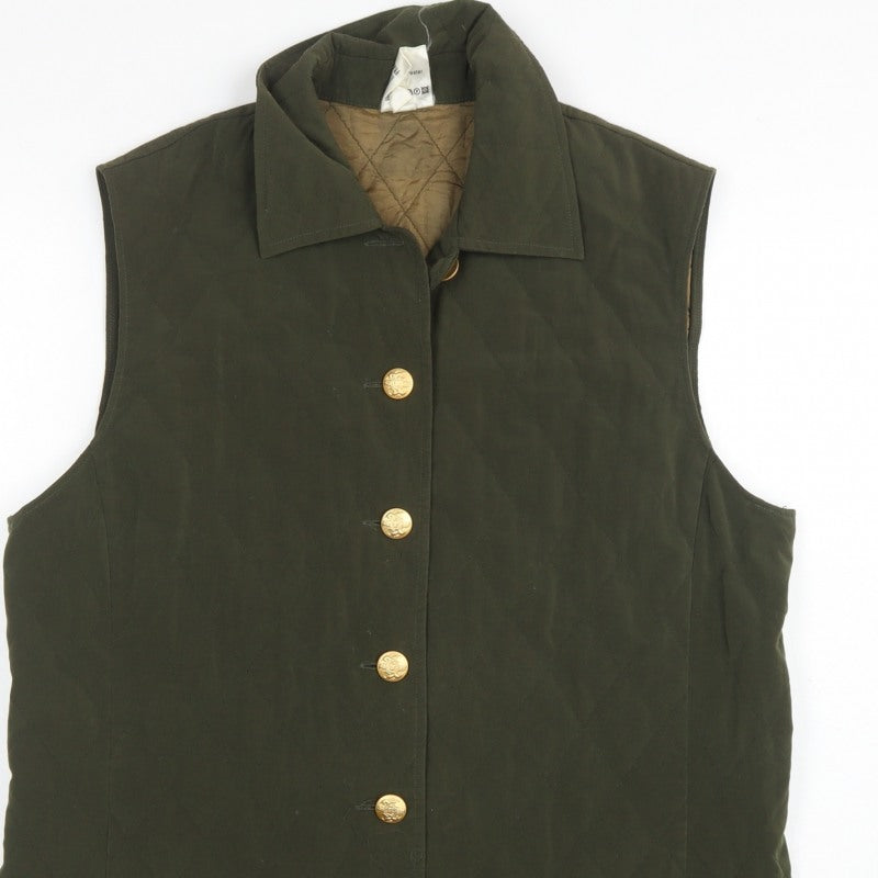 Frankenwälder Women’s Green UK 12 Quilted Padded Waistcoat