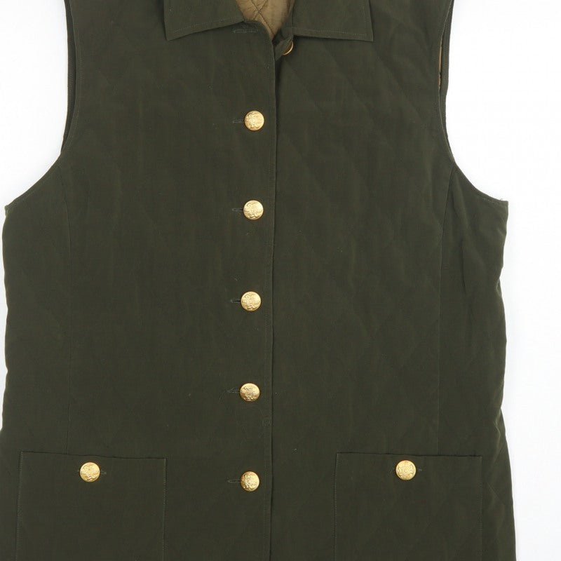 Frankenwälder Women’s Green UK 12 Quilted Padded Waistcoat