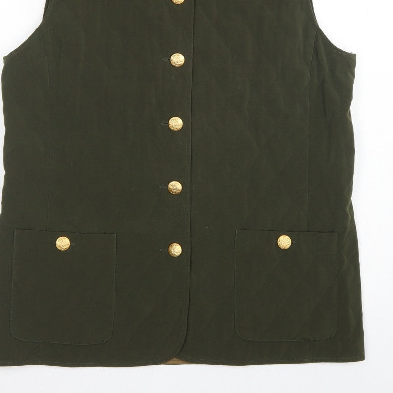 Frankenwälder Women’s Green UK 12 Quilted Padded Waistcoat