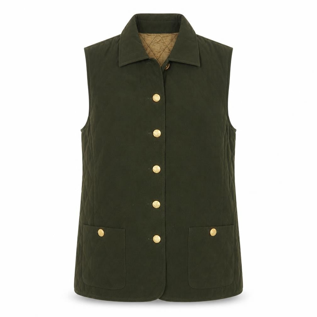 Frankenwälder Women’s Green UK 12 Quilted Padded Waistcoat