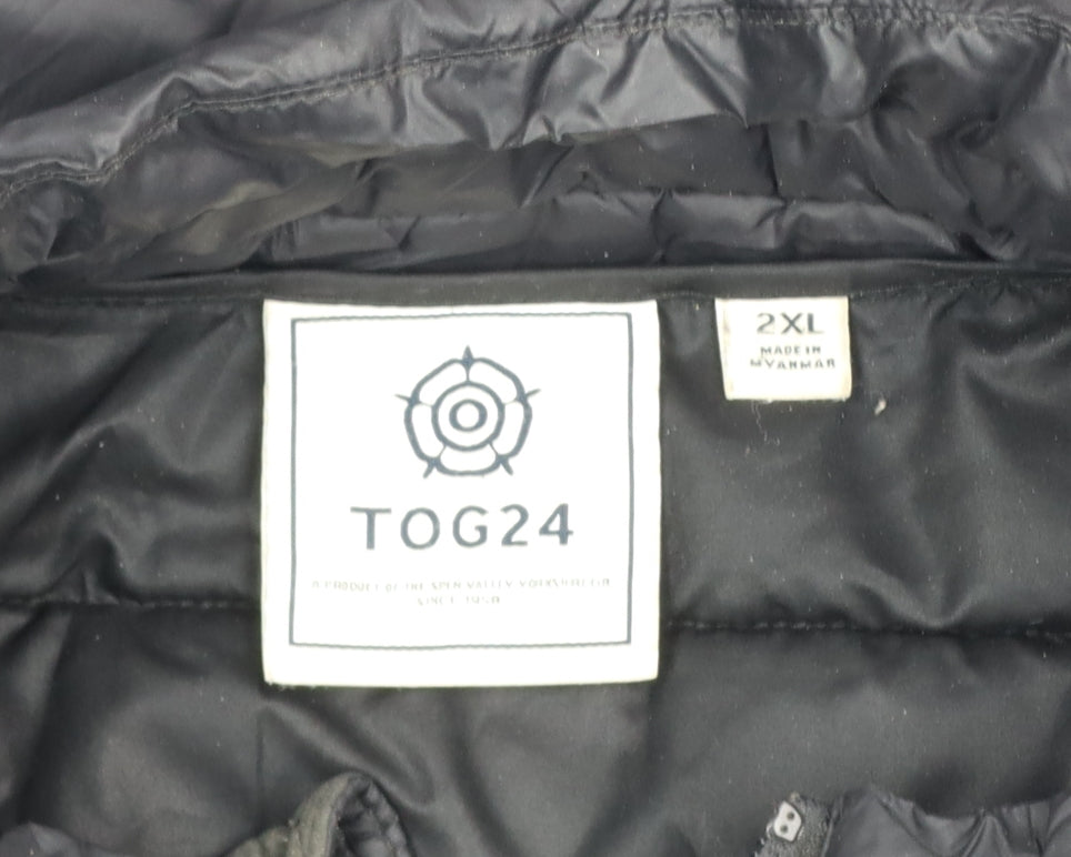 TOG24 Men’s Black 2XL Quilted Puffer Bodywarmer Outdoor Gilet