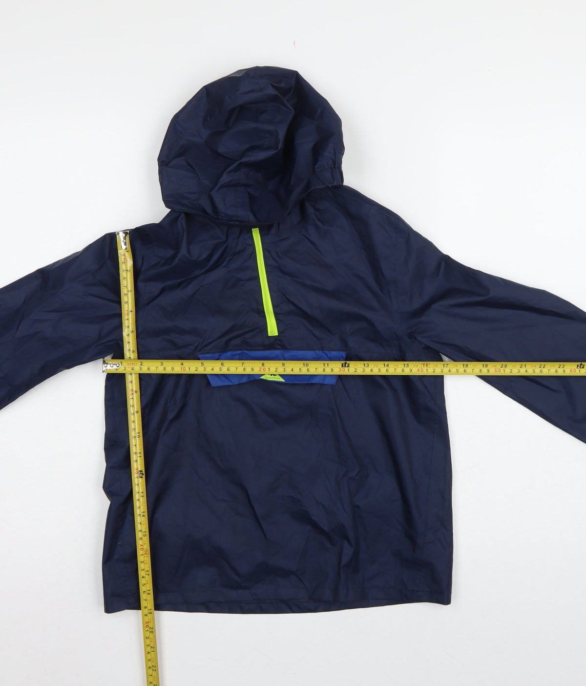 Quechua Boys Blue Hooded 1/4 Zip Anorak Jacket 7-8 Years