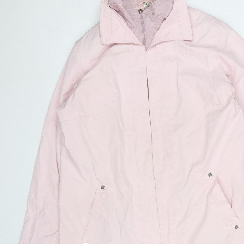 Klass Collection Women Pink Size 14 Mid-Length Zip Jacket