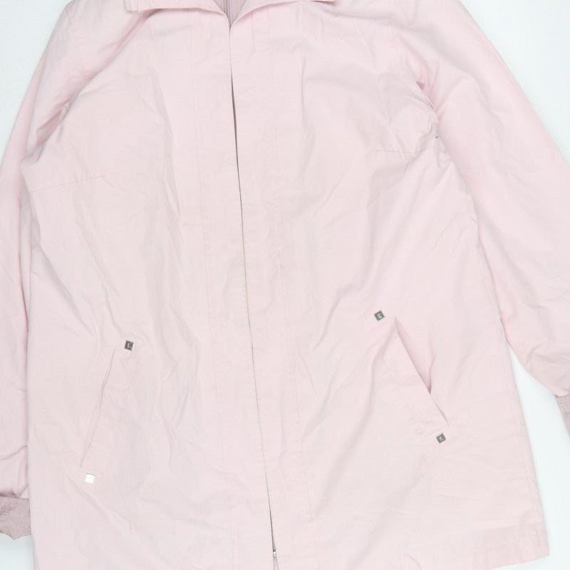 Klass Collection Women Pink Size 14 Mid-Length Zip Jacket