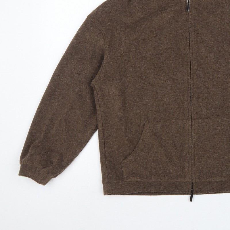 Mulvan Women’s Brown S Full Zip Hooded Fleece Hoodie Pockets