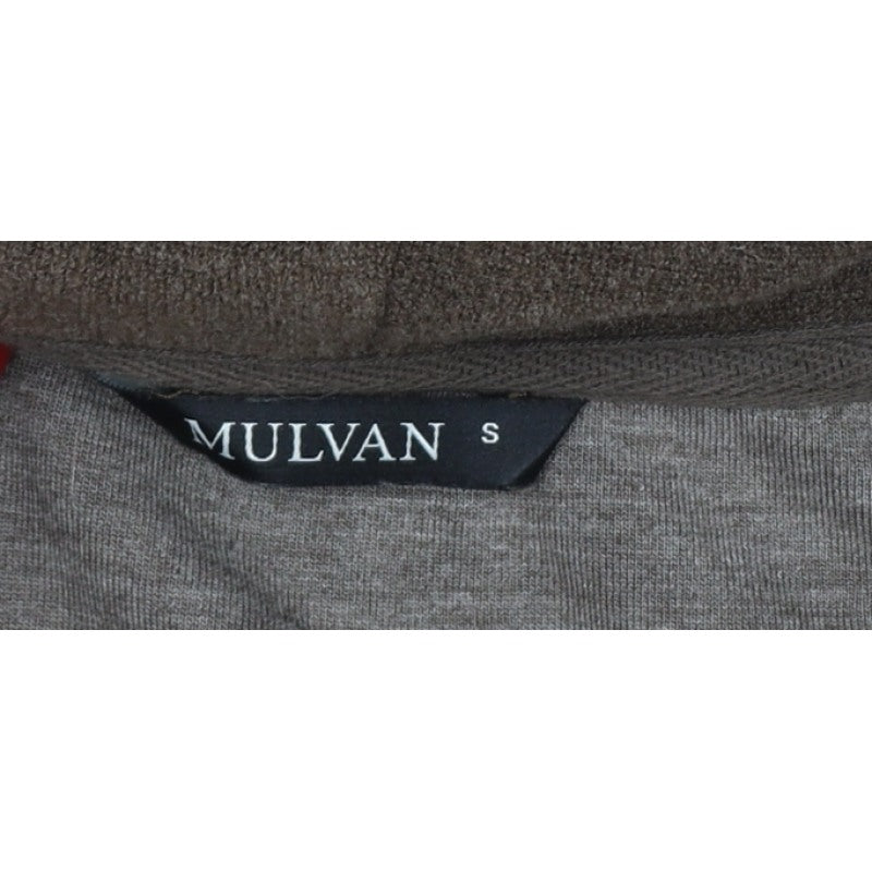 Mulvan Women’s Brown S Full Zip Hooded Fleece Hoodie Pockets
