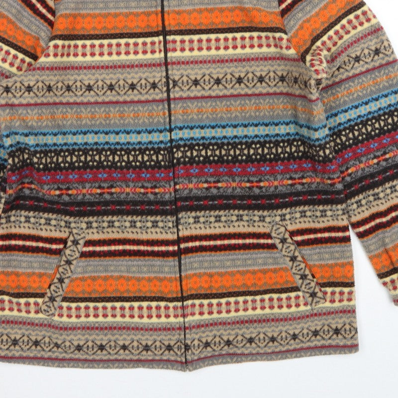 Julipa Women Multicoloured UK 12/14 Fair Isle Fleece Full Zip Jacket