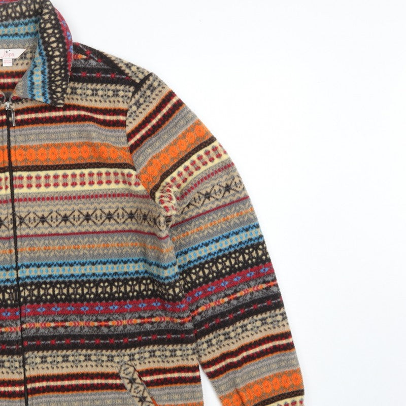 Julipa Women Multicoloured UK 12/14 Fair Isle Fleece Full Zip Jacket