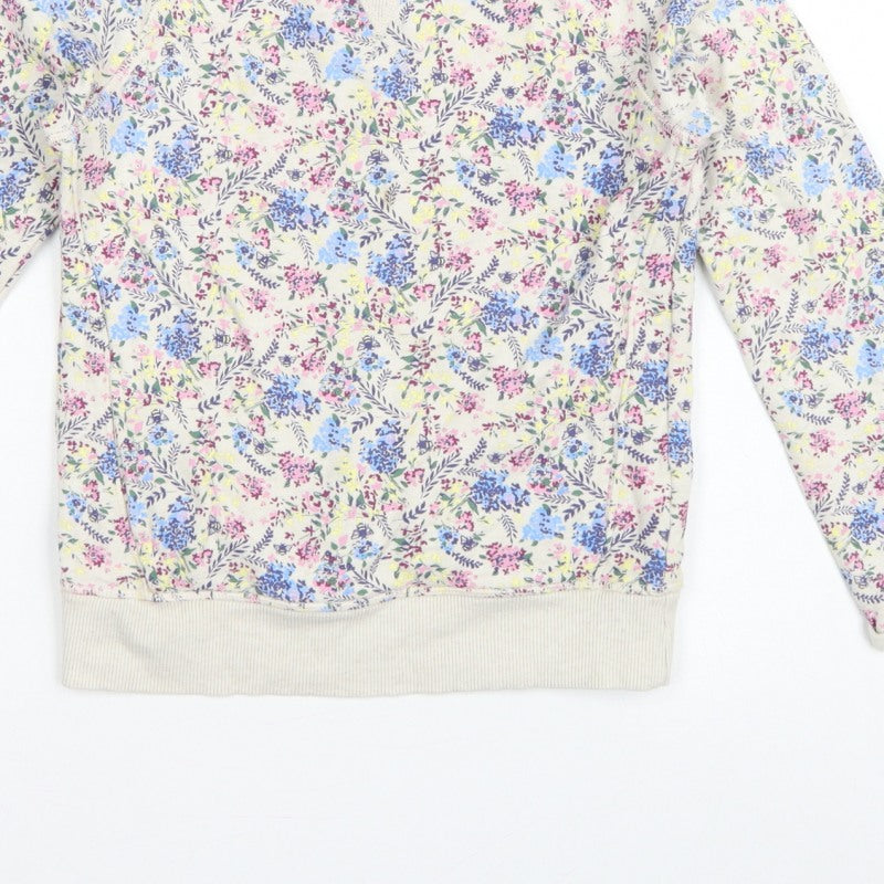 FatFace Girls Multicoloured Floral Sweatshirt 8-9 Years Pullover Crew Neck