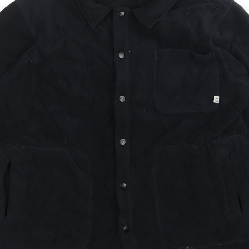 Passenger Mens Black XL Fleece Lined Button Jacket Outdoor