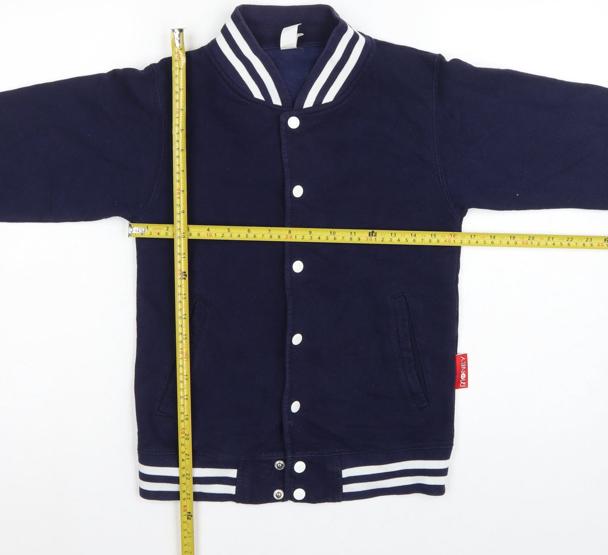 Just Hoods Unisex Adults Blue XS Varsity Snap Cardigan Sweatshirt
