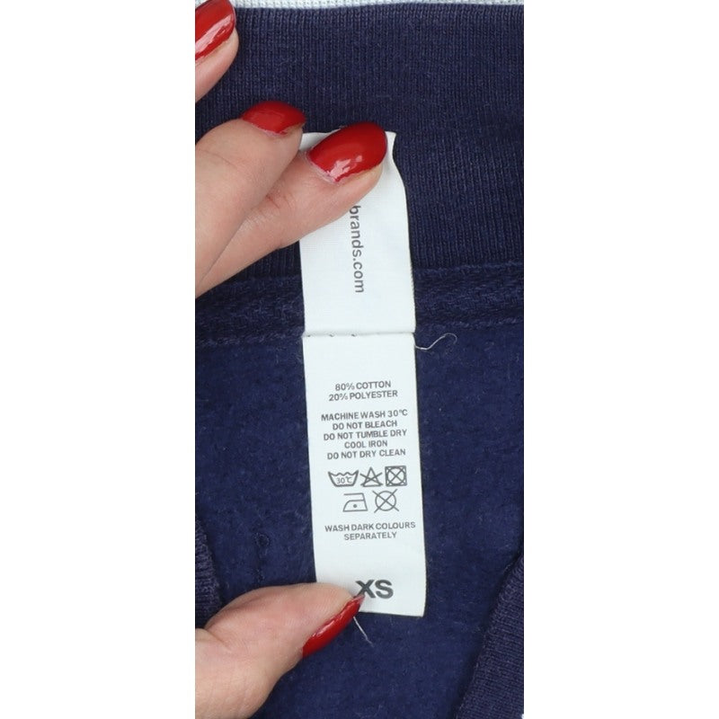 Just Hoods Unisex Adults Blue XS Varsity Snap Cardigan Sweatshirt